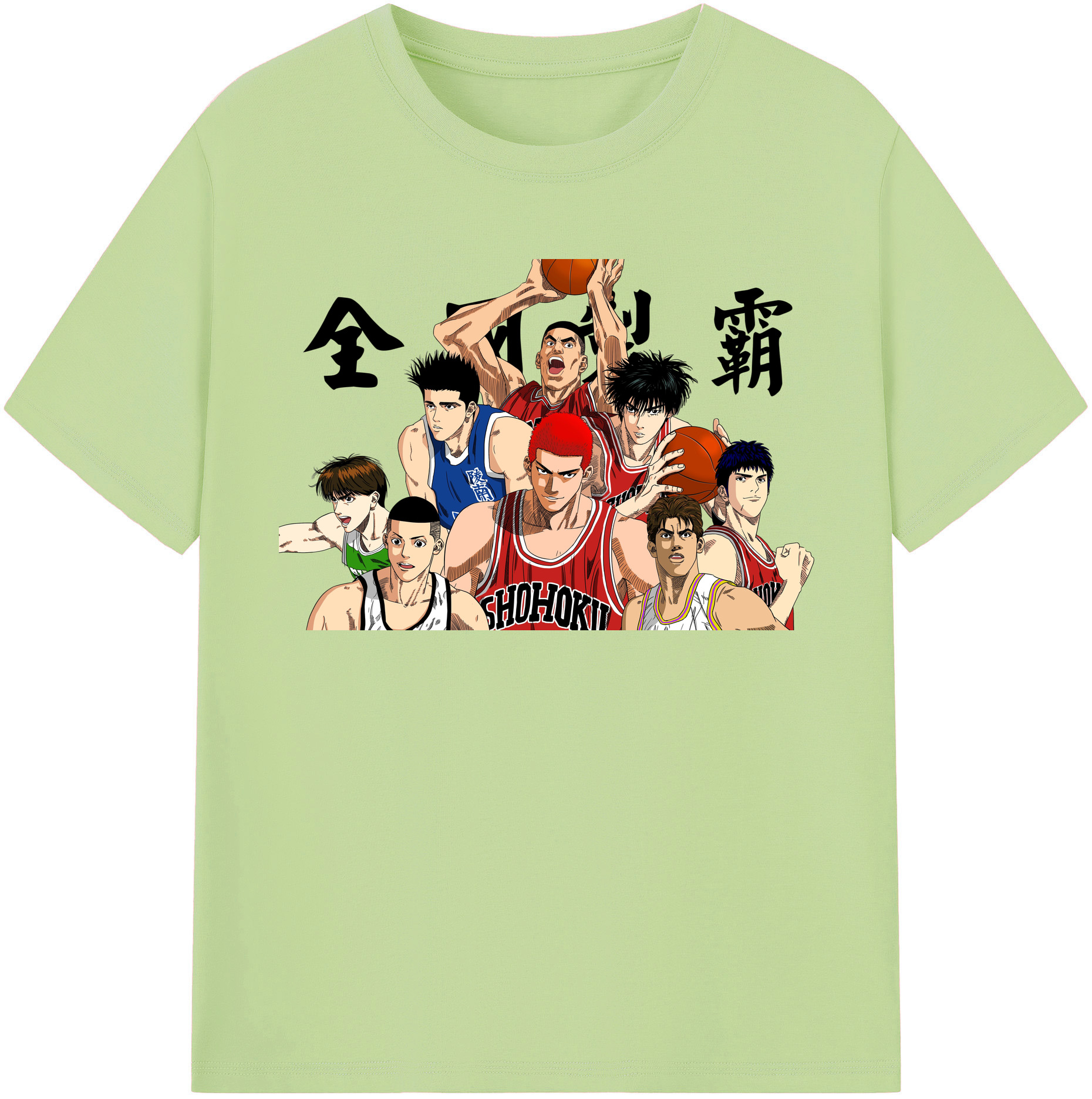 SLAM DUNK／スラムダンク 綿100％半袖Tシャツ（フロントプリント）